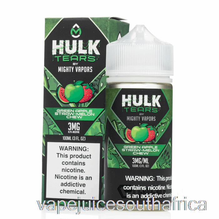 Vape Juice South Africa Green Apple Straw Melon Chew - Hulk Tears - 100Ml 0Mg